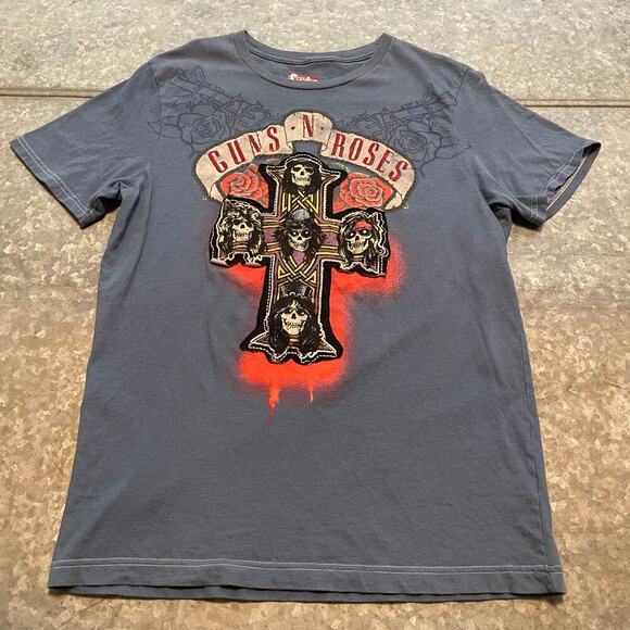 Guns N Roses Appetite for Destruction Cross Swag Tee Shirt Mens XL Vintage Band - Picture 1 of 10